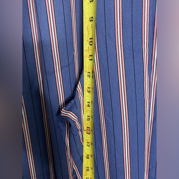 Band of Gypsies Blue Pink Striped High Waist Flare Flowy Pants Size Medium - Picture 6 of 9